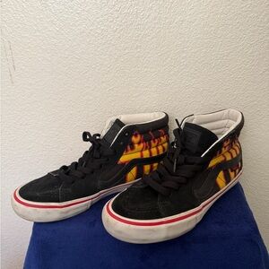 VANS with Flame Design
